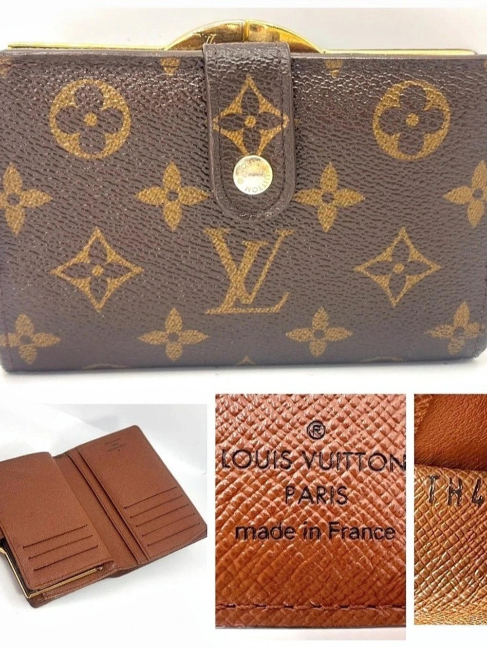 Louis Vuitton Portefeuille Viennois Monogram Wallet in Brown & Gold